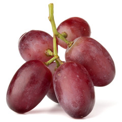 red grape bunch isolated on white background cutout