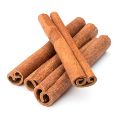cinnamon stick spice isolated on white background closeup