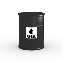 Oil Barrel  on white background