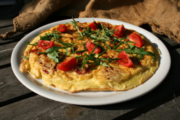 organisch, lifestyle, Halāl, rucola, glutenfrei, omelett, shabby style