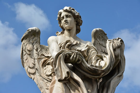 Angel with Garment and Dice from Ponte Sant'Angelo, in Rome