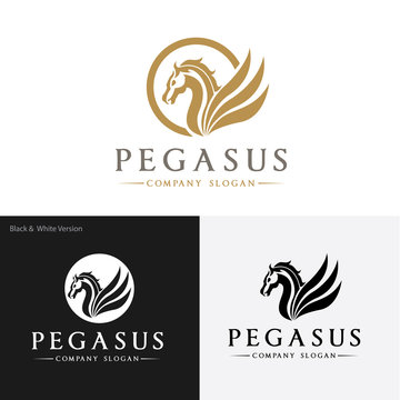 Pegasus Logo,Animal logo,horse Logo,vector logo template