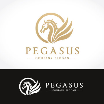Pegasus Logo,Animal logo,horse Logo,vector logo template