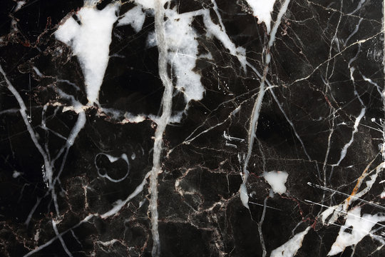 Detailed structure of marble in natural patterned for background and design product, Black marble texture.