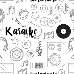 Obraz premium Theme of karaoke pattern