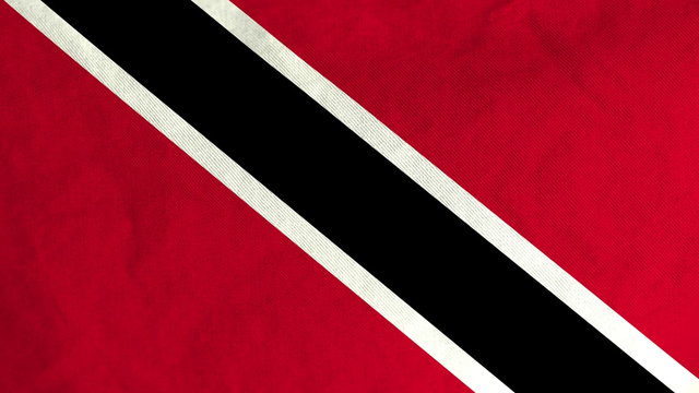 Trinidadian flag waving in the wind (full frame footage in 4K UHD resolution).
