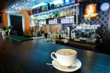 Cappuccino at the bar