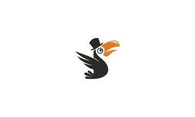 Hornbill Bird Character Logo