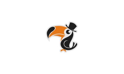 Obraz premium Hornbill Bird Character Logo