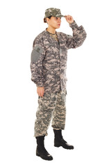 Soldier in the military uniform