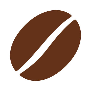 Coffee bean / seed flat color icon for food apps and websites