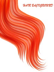 hair background watercolor  red hair on a white background