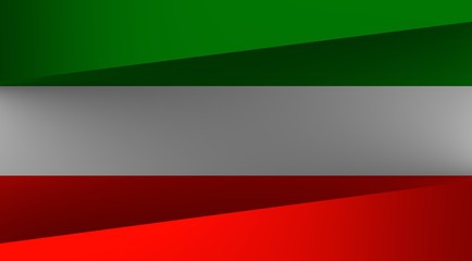 Hungary flag design concept. 3d shapes. Image relative to travel and politic themes