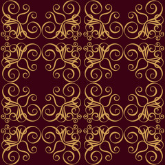 Curly seamless pattern