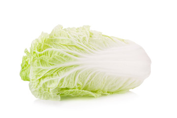 fresh chinese cabbage on a white background