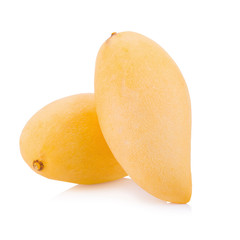 Yellow mango isolated on a white background