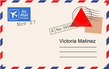 Postcard template vector