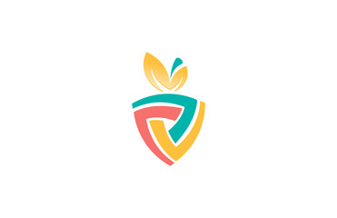 fruits abstract shield logo