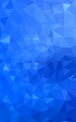 Blue polygonal design pattern, which consist of triangles and gradient in origami style.