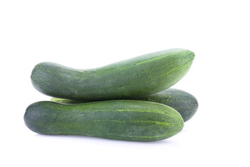 Cucumber on over white background