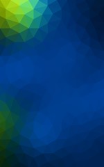 Obraz premium Multicolor dark green, blue polygonal design pattern, which consist of triangles and gradient in origami style.