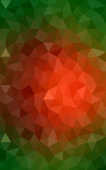 Obraz premium Multicolor red, green polygonal design pattern, which consist of triangles and gradient in origami style.