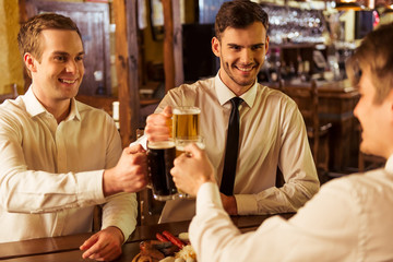 Businessmen in pub