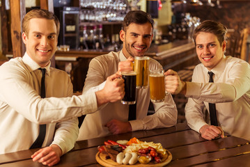 Businessmen in pub