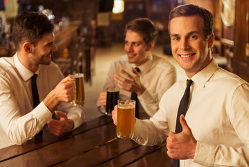 Businessmen in pub