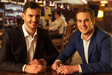 Businessmen in pub