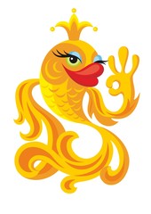 gold small fish - the fairy tale character