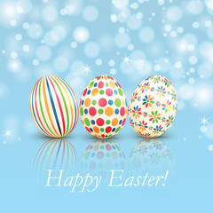Background with colorful Easter eggs
