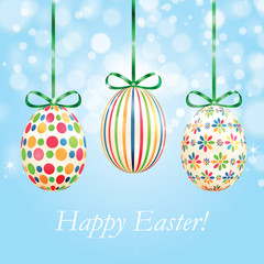 Background with colorful Easter eggs