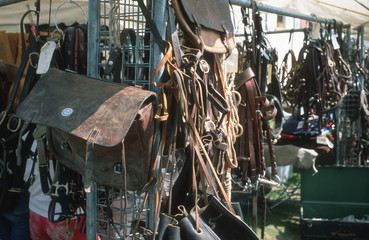 Eselmarkt an der Place de Champ de Foires in Lignières