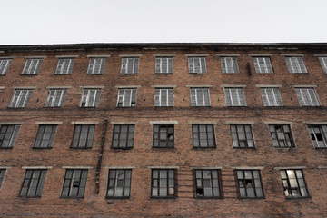 Old building red brick wall