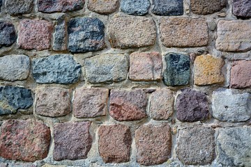 Stone wall with abstract pattern