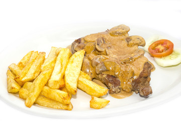 Schnitzel with mushroom 