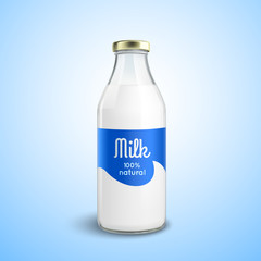 Closed Bottle Of Milk 
