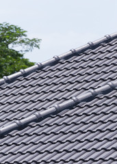 roof tile on residential building