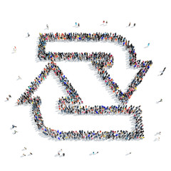 group people  shape  arrow icon