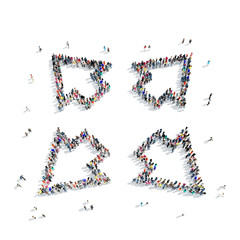 group people  shape  arrow icon