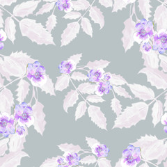 Colorful flowers seamless pattern