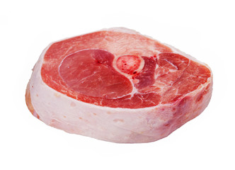Piece of meat on white background