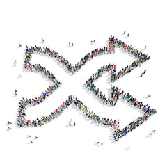 group people  shape  arrow icon
