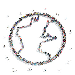 people  shape  Globe icon