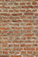old red brick wall background and texture, grunge architecture pattern