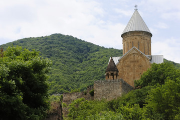 Fototapeta na wymiar Ananuri fortress