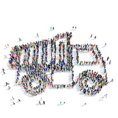 people  shape truck icon