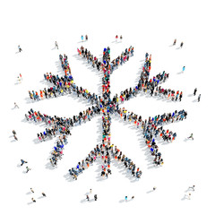 people shape  snowflake weather