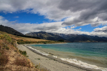 Fototapeta premium Am Ufer der Lake Hawea